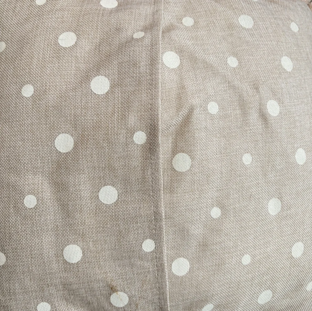 Beige Polka Dot Beach Pillow - Picture 3 of 4